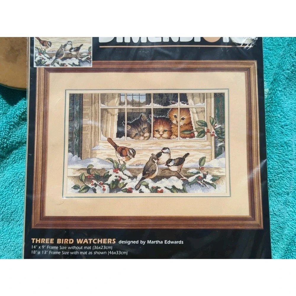 New Dimensions 3839 Space Three Bird Watchers ~‎ CROSS STITCH KIT ~ NIP
